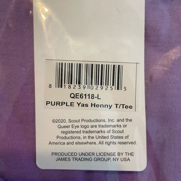 Queer Eye YAS Henny Graphic Tank Top Purple LGQBT Logo Shirt Official QE Merchan - Picture 3 of 6